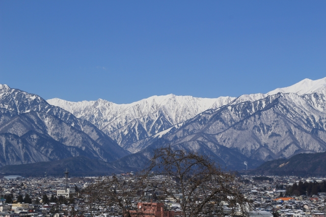 大町市の風景