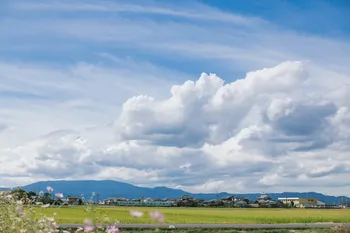 田園風景と青空