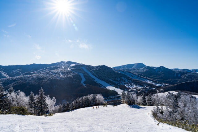 志賀高原スキー場の山頂