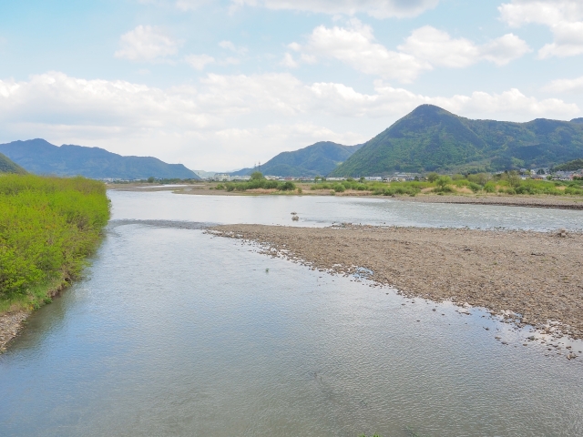 夏の千曲川本流