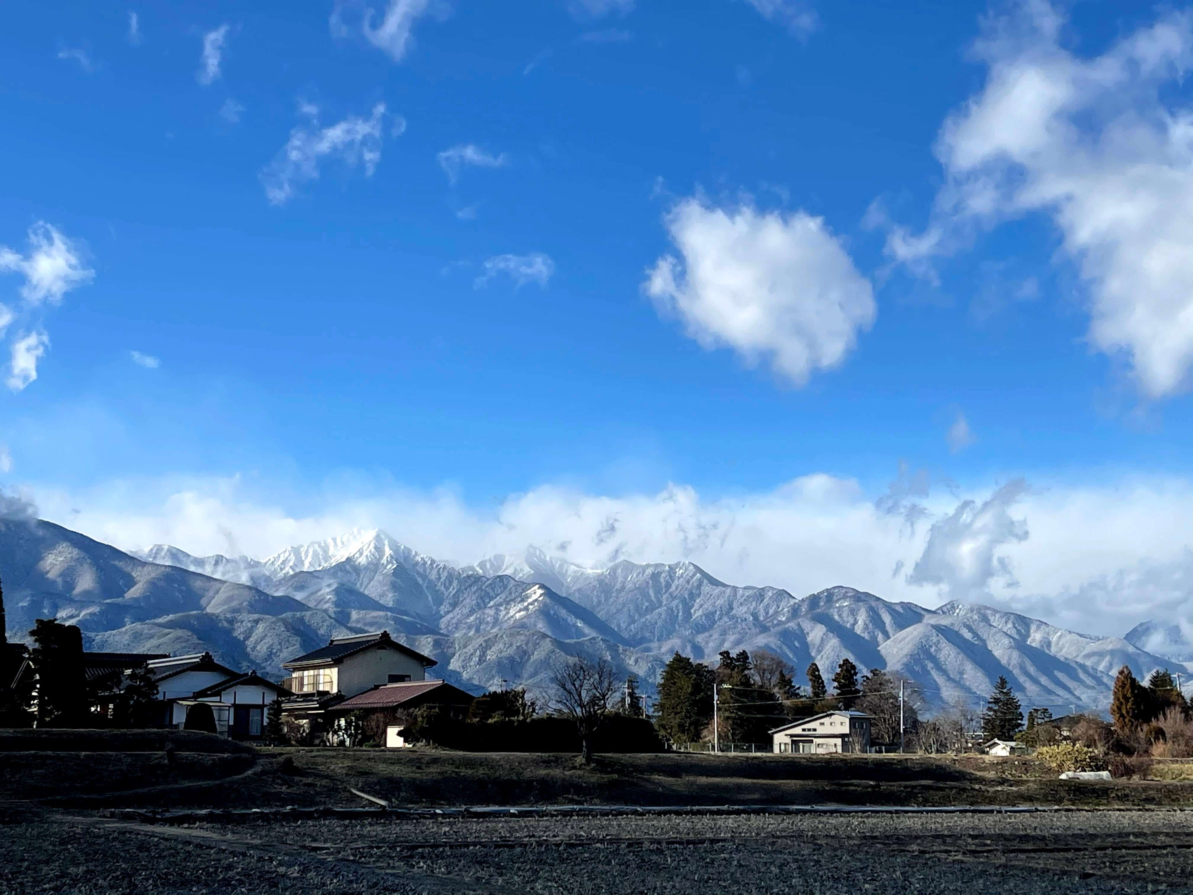 北アルプスの山並み