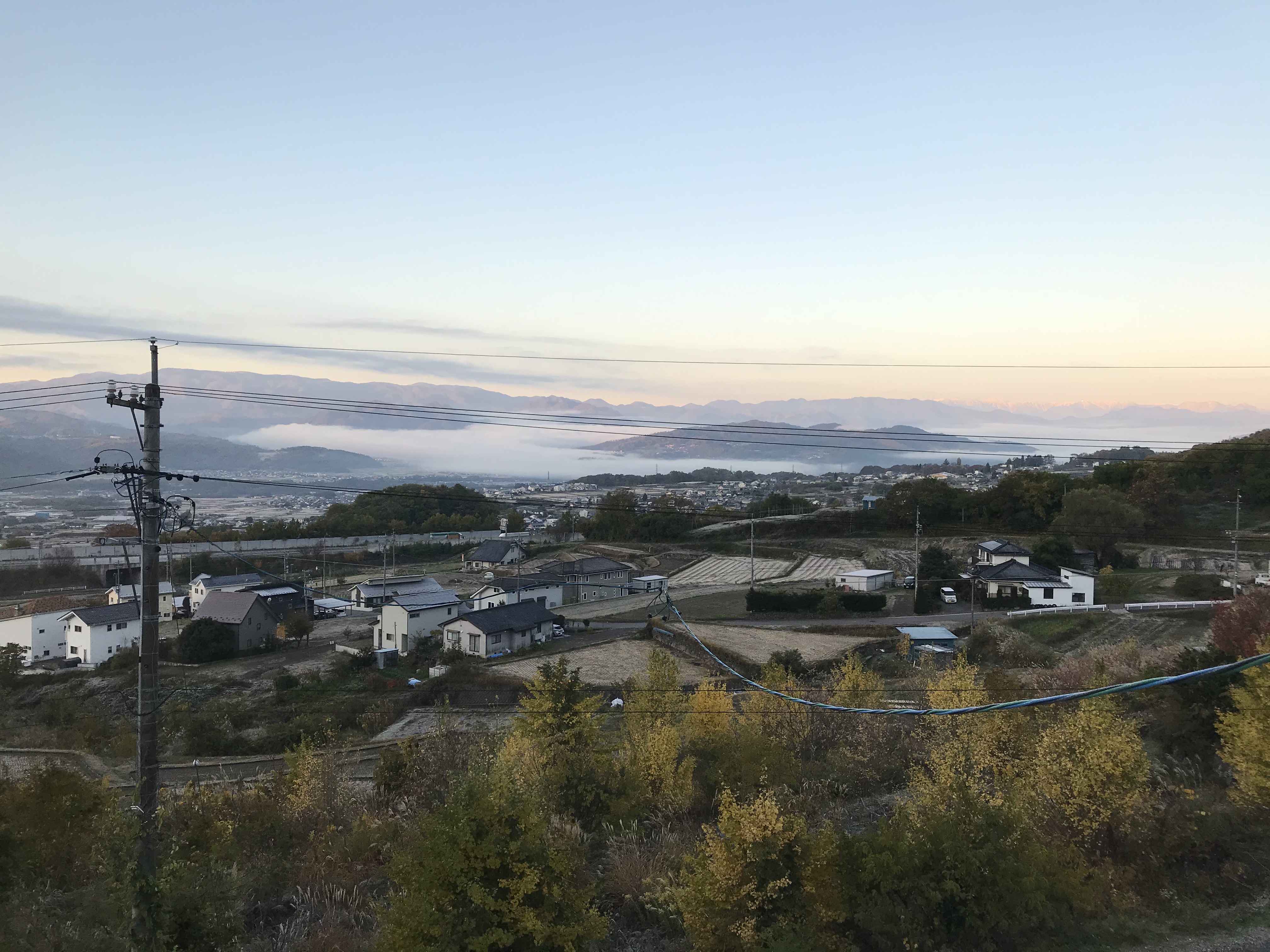 東御市夕暮れ